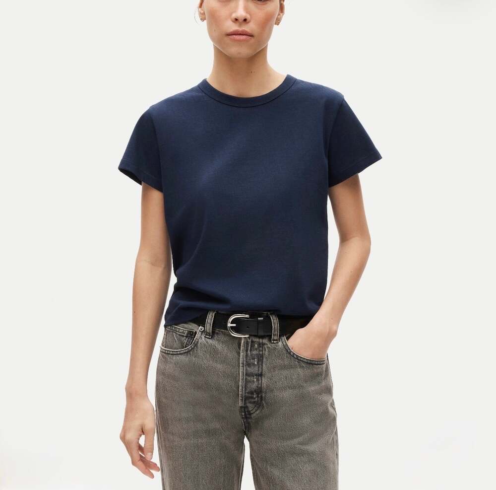 J.Crew Boyfriend Jersey Classic Fit T-Shirt Navy Blue Size Small NWT